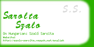 sarolta szalo business card